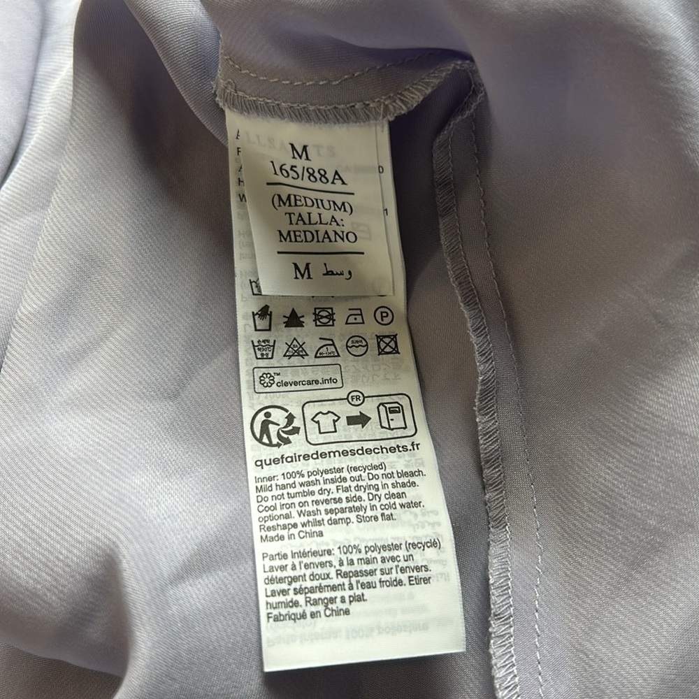 All Saints Hera Dress Slip Dress in Misty Lilac Purple Scoop Neck Sz M NEW - Picture 10 of 14